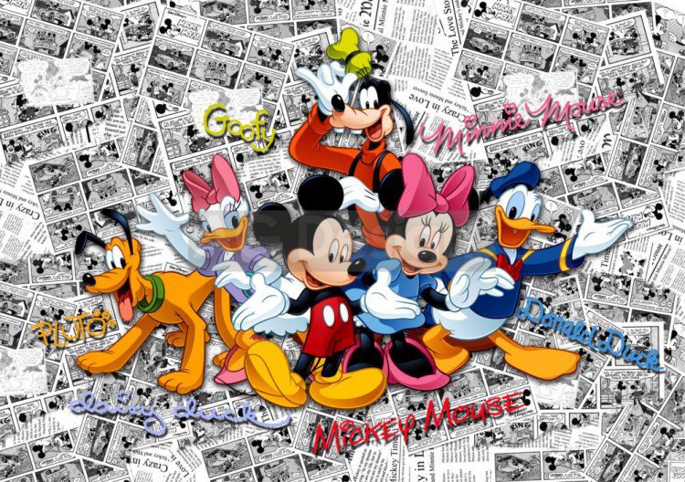 Foto tapeta AG Mickey Mouse FTDS-2225 | 360x254 cm - Fototapete