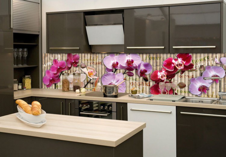 Samoljepljiva foto tapeta za kuhinje Orhideja KI-260-026, 260x60 cm - Za kuhinje