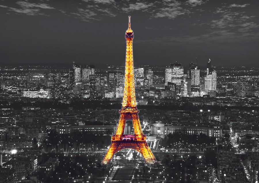 Flis foto tapeta AG Noćni Pariz FTNS-2468 | 360x270 cm