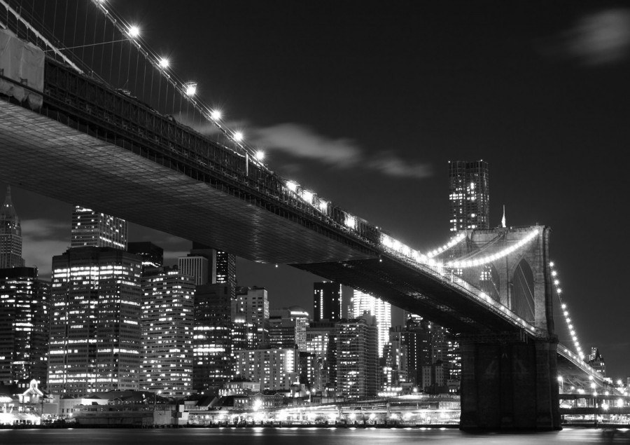 Flis foto tapeta AG Brooklyn bridge FTNS-2469 | 360x270 cm - Fototapete