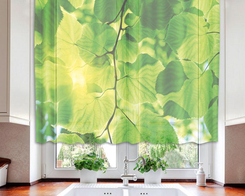 Zavjesa Zeleno lišće VO-140-016, 140x120 cm