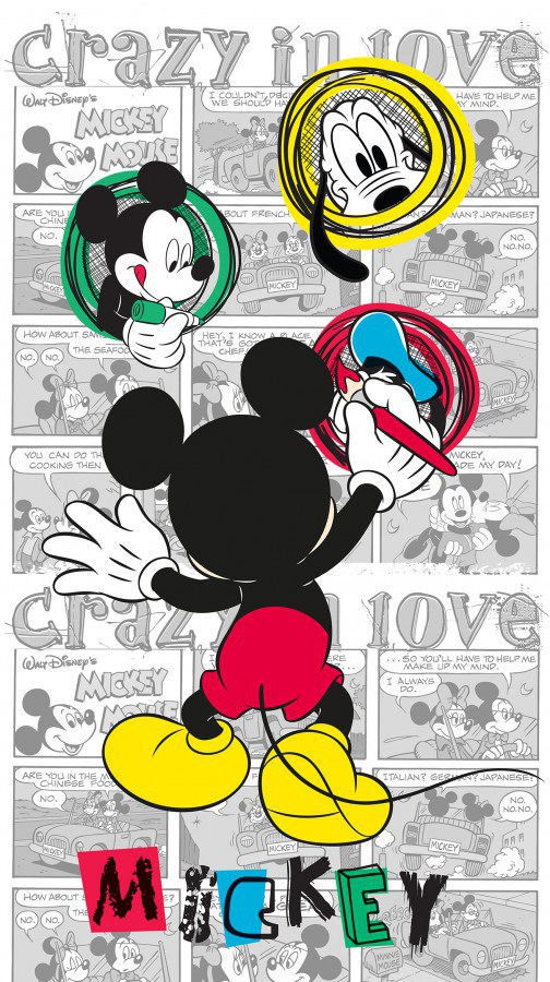 Foto zavjese Mickey Mouse FCSL7142, 140 x 245 cm