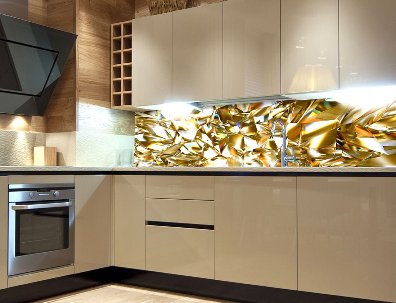 Samoljepljiva foto tapeta za kuhinje Zlatni kristal KI-260-072, 260x60 cm - Za kuhinje