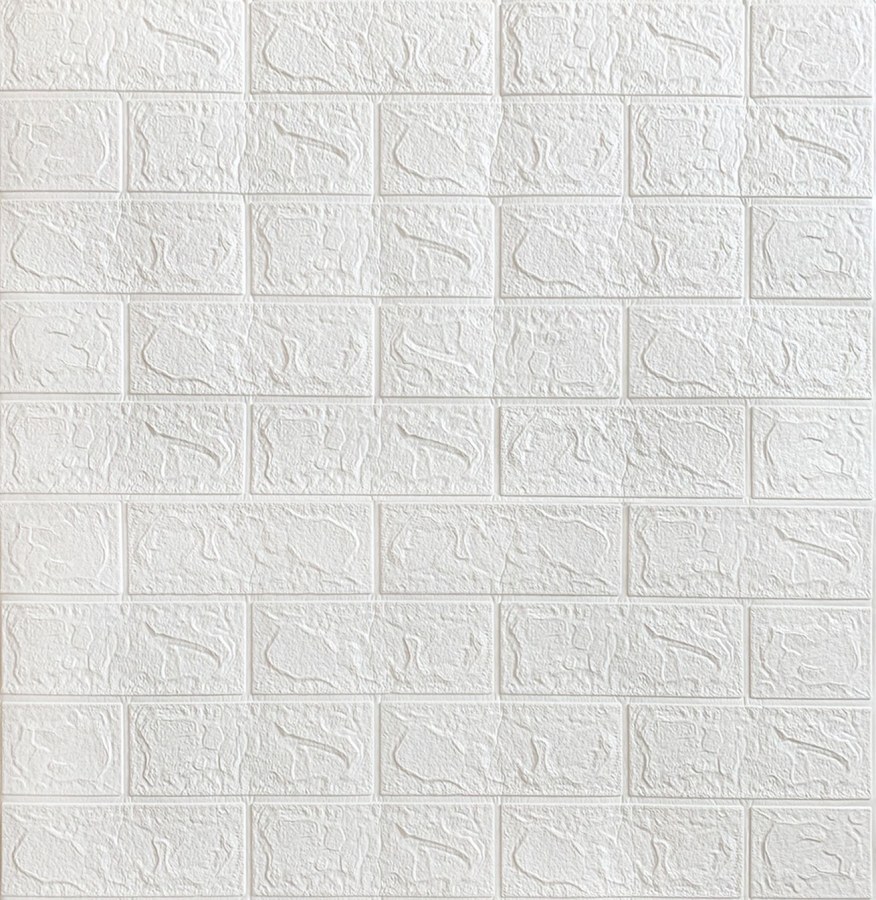 Samoljepljivi perivi 3D panel bijela cigla | 70x77 cm