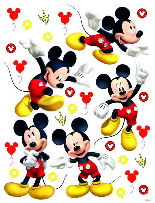Samoljepljiva dekoracija Mickey Mouse DK-2311, 85x65 cm - Naljepnice za dječju sobu