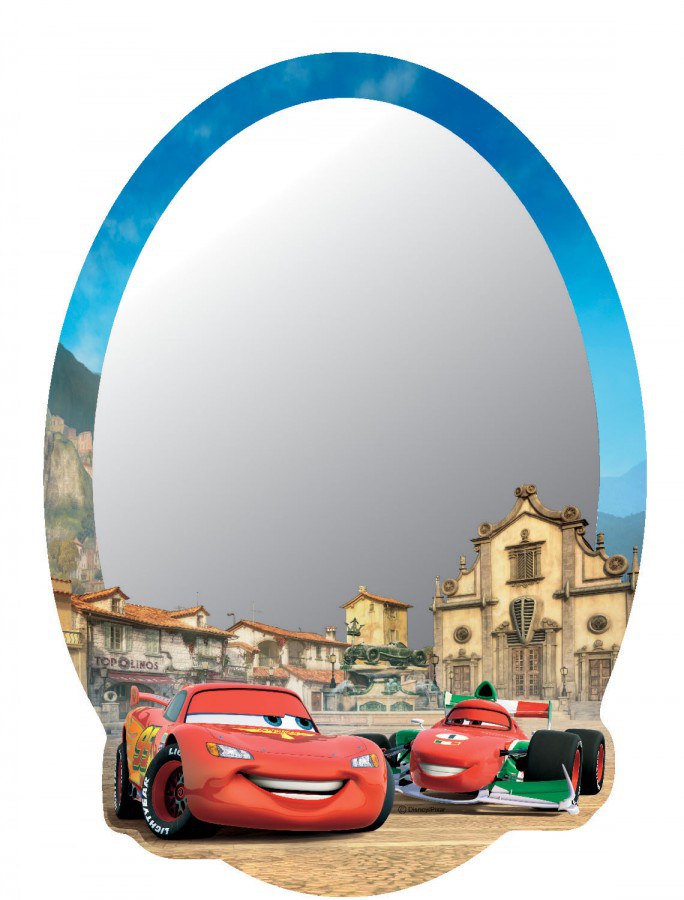 Dječje naljepnice ogledalo Cars DM-2106, 15x22 cm - Naljepnice za dječju sobu