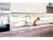 Samoljepljiva foto tapeta za kuhinje - Žuti valovi KI-260-100 | 260x60 cm