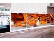 Samoljepljiva foto tapeta za kuhinje - Tekvća kromirana bronca KI-260-102 | 260x60 cm