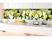 Samoljepljiva foto tapeta za kuhinje White Tulips KI-350-009 | 350x60 cm