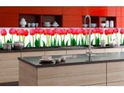 Samoljepljiva foto tapeta za kuhinje Bed of Tulips KI-350-058 | 350x60 cm Samoljepljive - Za kuhinje