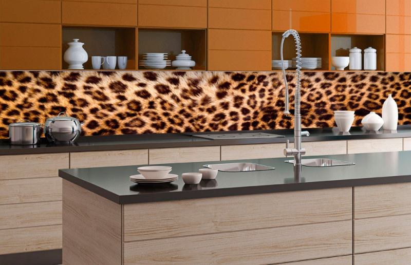 Samoljepljiva foto tapeta za kuhinje Leopard Skin KI-350-069 | 350x60 cm