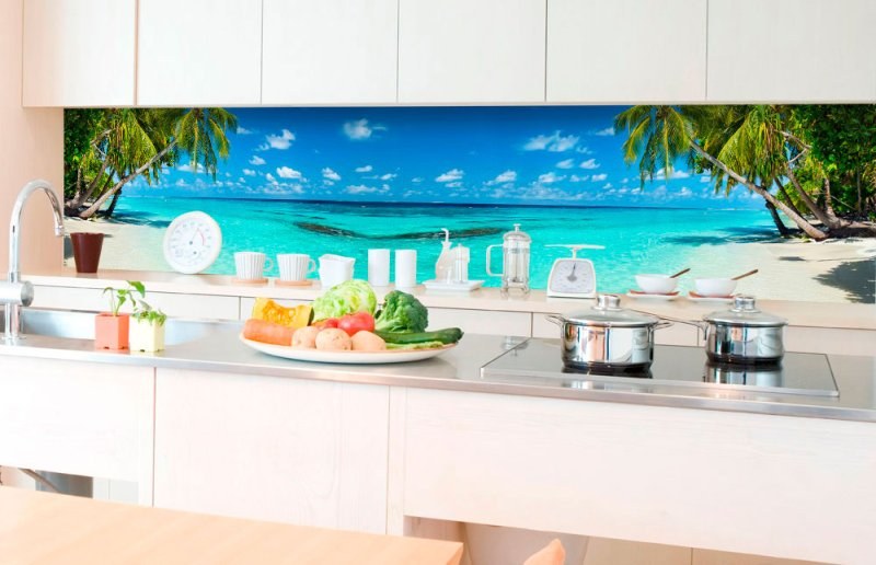 Samoljepljiva foto tapeta za kuhinje - Plaža v rajv KI-350-091 | 350x60 cm - Za kuhinje
