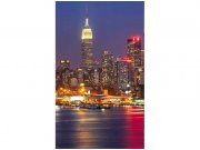 Flis foto tapeta Manhattan u noći MS20003 | 150x250 cm Od flisa