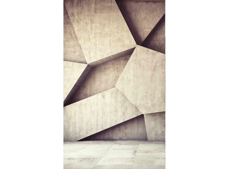 Flis foto tapeta 3D betonska pozadina MS20037 | 150x250 cm - Od flisa