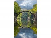 Flis foto tapeta Pejzaž s lučnim mostom MS20060 | 150x250 cm Od flisa