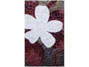 Flis foto tapeta Crveni mozaik MS20114 | 150x250 cm Od flisa
