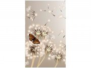 Flis foto tapeta Maslačak i leptir MS20148 | 150x250 cm Od flisa