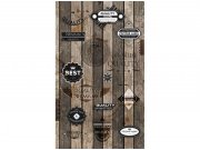 Flis foto tapeta Drevne naljepnice MS20262 | 150x250 cm Od flisa