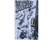 Flis foto tapeta Plava glazba MS20329 | 150x250 cm Od flisa