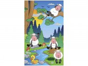 Flis foto tapeta Ovčice u šumi MS20341 | 150x250 cm Od flisa