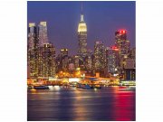 Flis foto tapeta Manhattan u noći MS30003 | 225x250 cm Od flisa