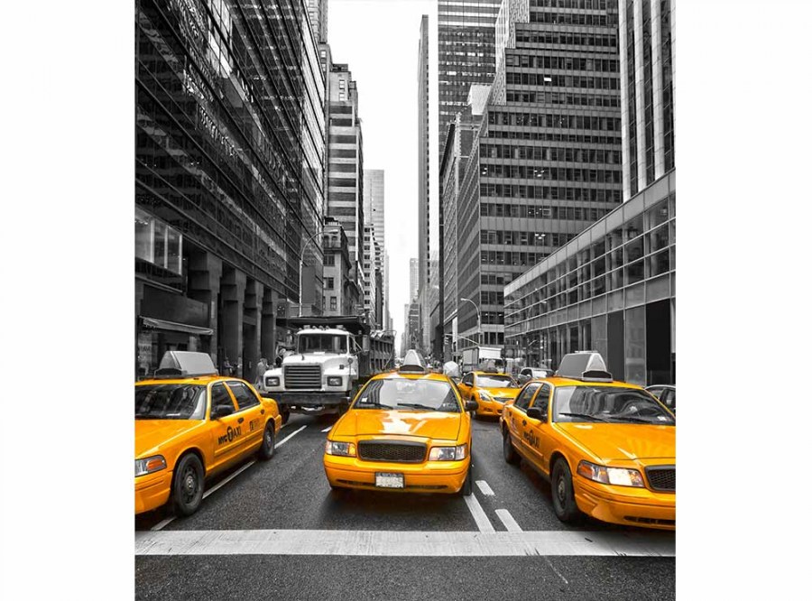 Flis foto tapeta Taxi u gradu MS30008 | 225x250 cm