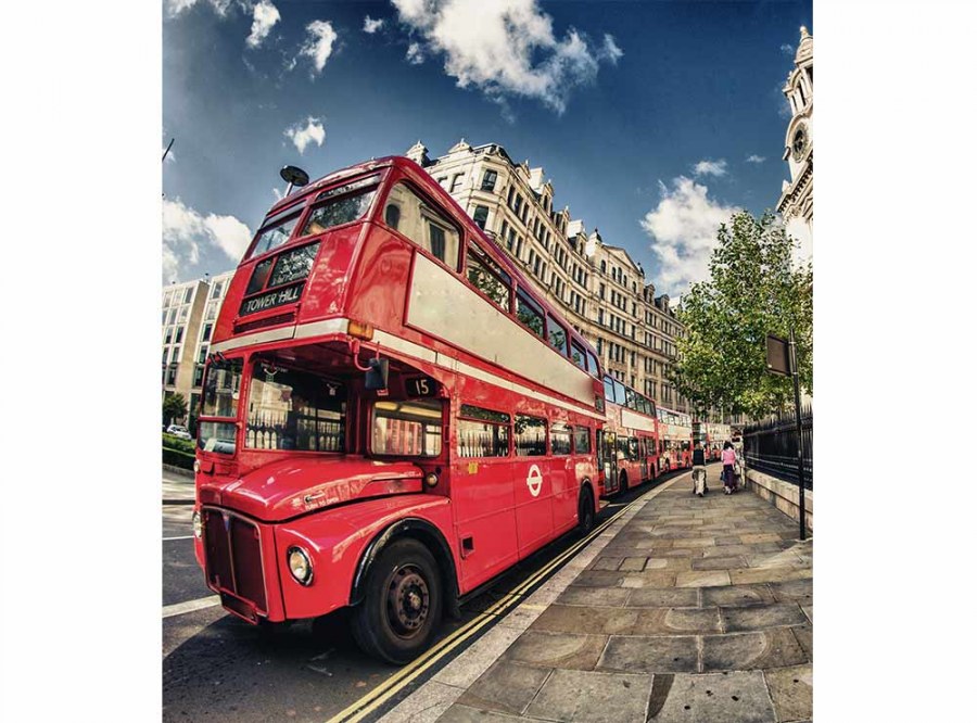 Flis foto tapeta Londonski autobus MS30017 | 225x250 cm