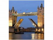 Flis foto tapeta Tower Bridge u noći MS30021 | 225x250 cm Od flisa