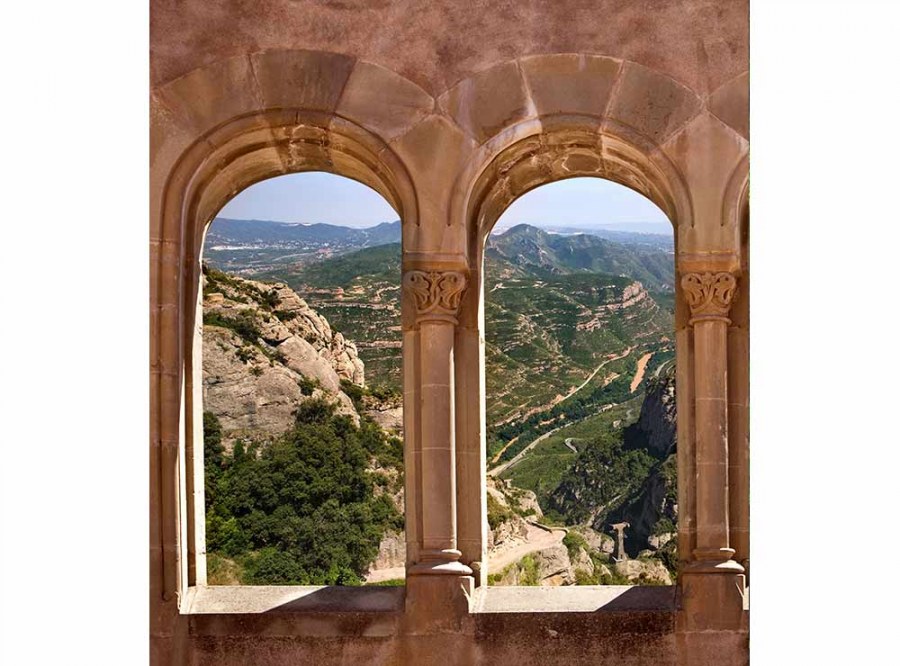 Flis foto tapeta Urezani prozor MS30049 | 225x250 cm