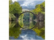 Flis foto tapeta Pejzaž s lučnim mostom MS30060 | 225x250 cm Od flisa