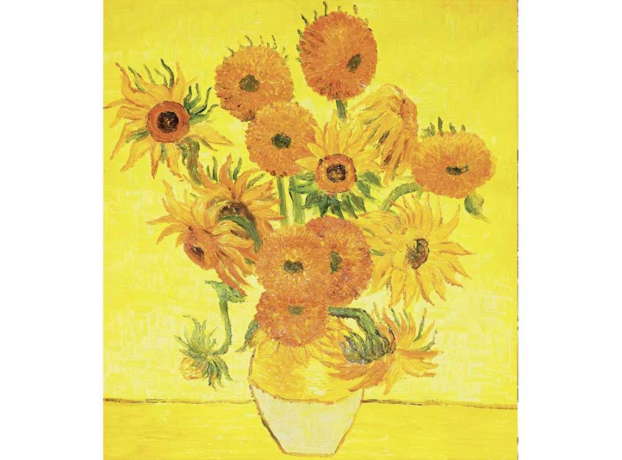Flis foto tapeta Suncokreti od Vincenta van Gogha MS30252 | 225x250 cm - Od flisa