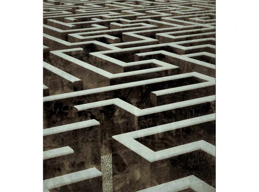 Flis foto tapeta 3D labirint MS30279 | 225x250 cm - Od flisa
