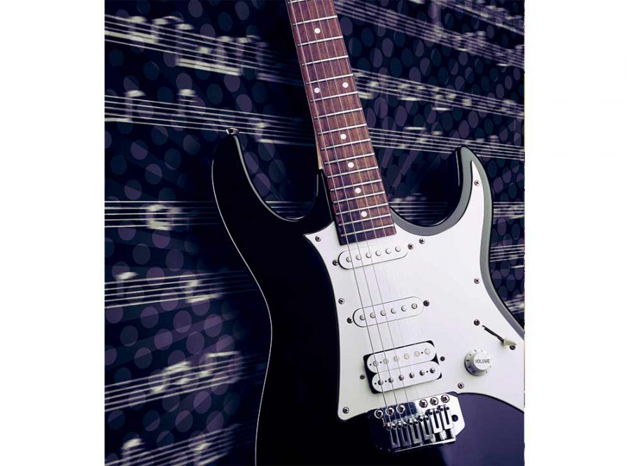 Flis foto tapeta Električna gitara MS30304 | 225x250 cm - Od flisa