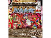 Flis foto tapeta Ulica sa graffitima MS30321 | 225x250 cm Od flisa