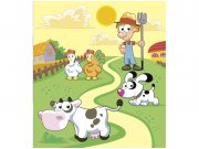 Flis foto tapeta Životinje iz farme MS30334 | 225x250 cm Od flisa