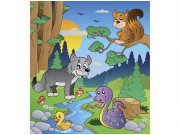 Flis foto tapeta Životinje u šumi MS30336 | 225x250 cm Od flisa