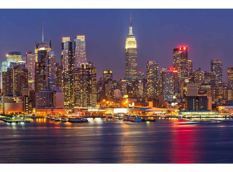 Flis foto tapeta Manhattan u noći MS50003 | 375x250 cm