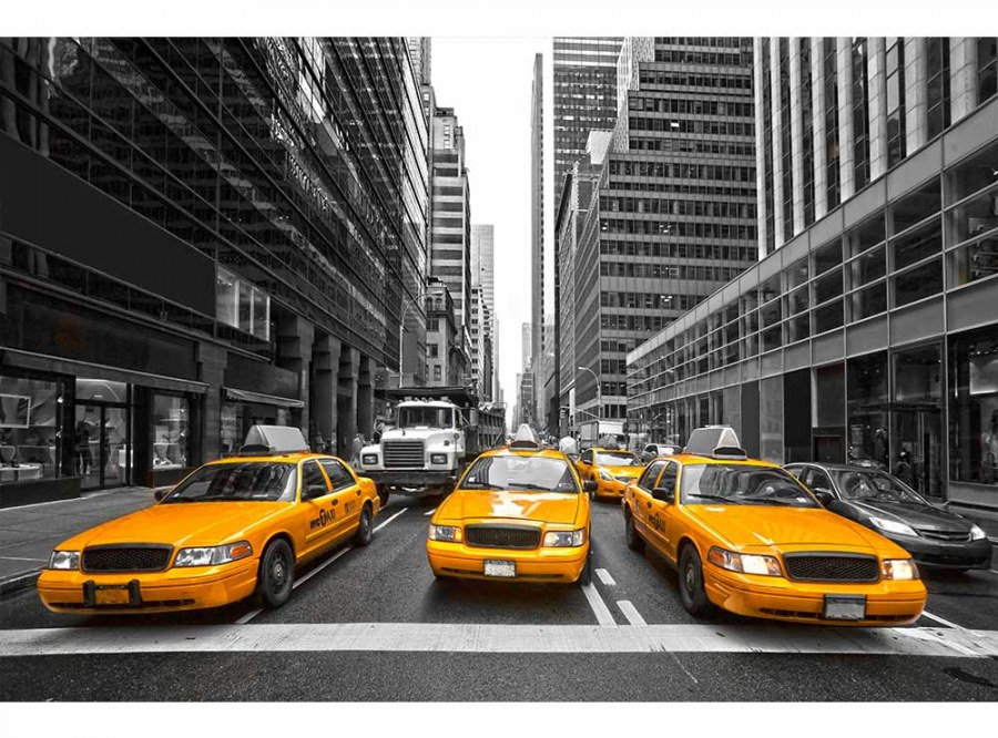 Flis foto tapeta Taxi u gradu MS50008 | 375x250 cm