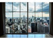 Flis foto tapeta Pogled iz prozora na Manhattan MS50009 | 375x250 cm Od flisa