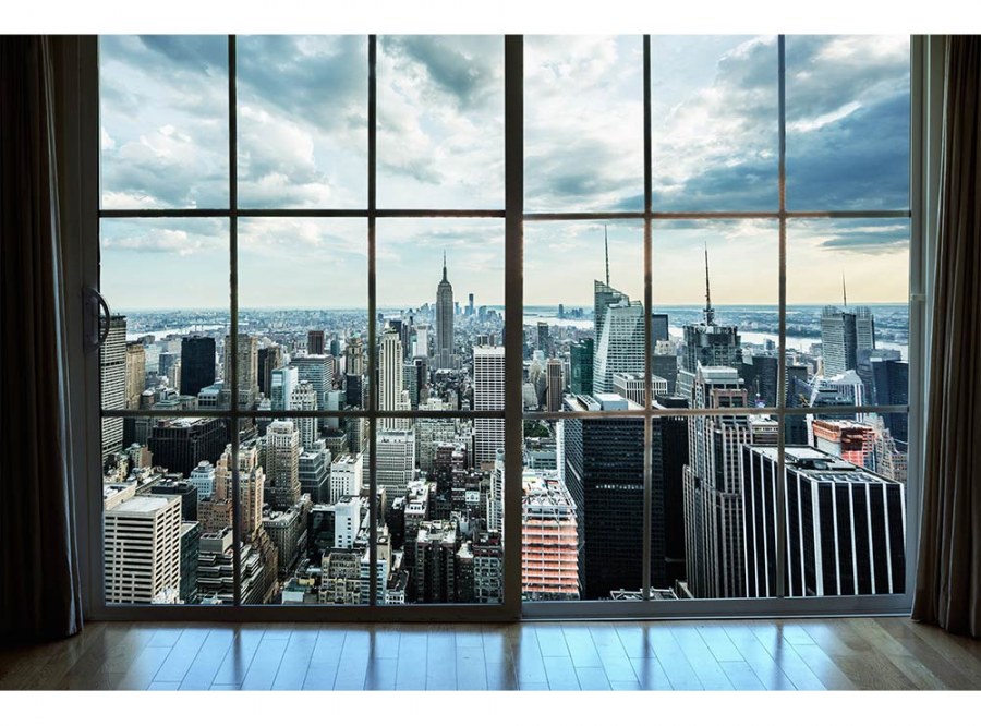 Flis foto tapeta Pogled iz prozora na Manhattan MS50009 | 375x250 cm