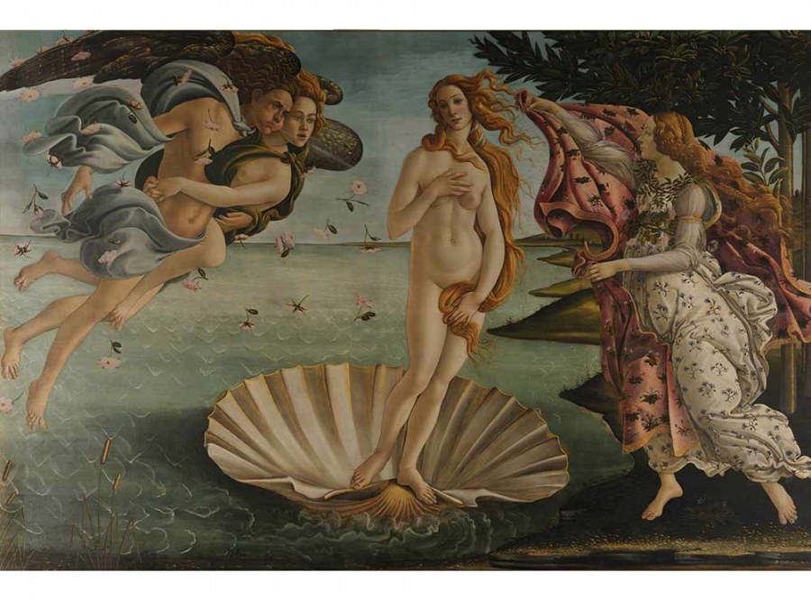 Flis foto tapeta Rođenje Venere Od Sandra Botticelliho MS50249 | 375x250 cm - Od flisa