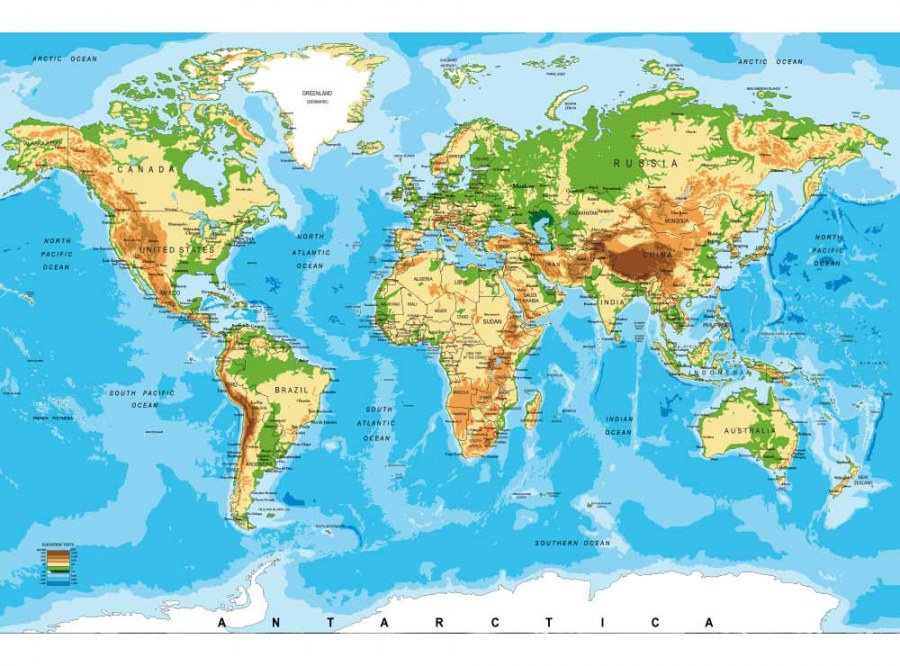 Flis foto tapeta Karta svijeta MS50261 | 375x250 cm