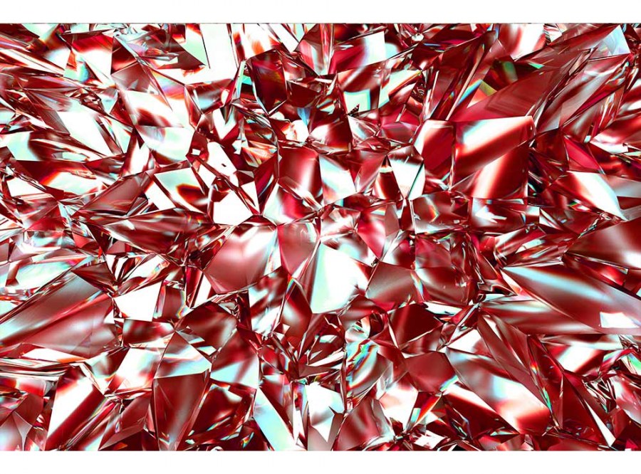 Flis foto tapeta Crveni kristal MS50281 | 375x250 cm - Od flisa