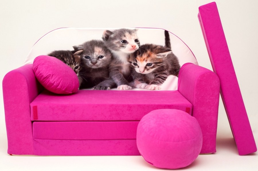 Dječja sofa Mačke ružičaste