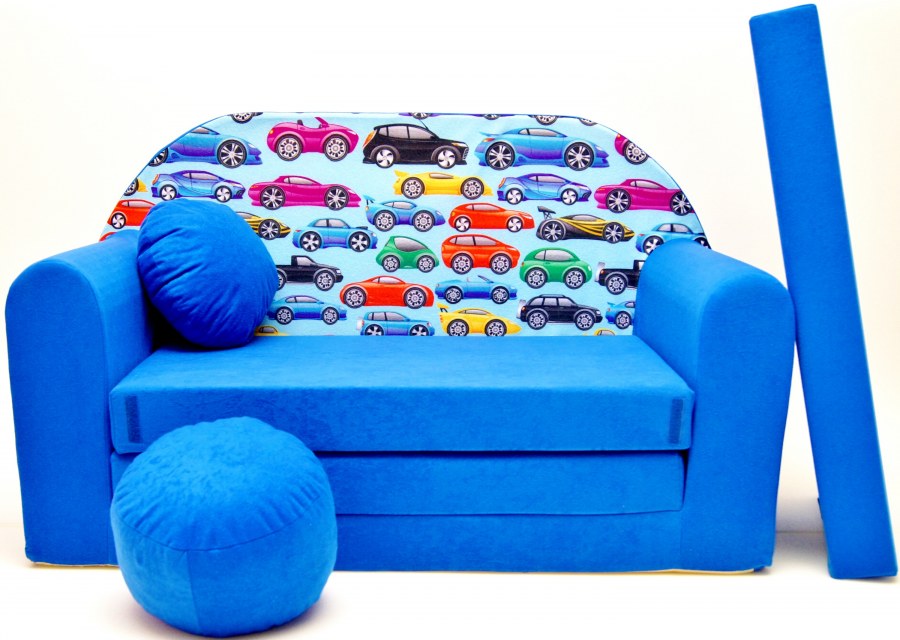 Dječja sofa automobili plavi