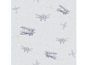 Dječja flis tapeta zrakoplov Sweet Dreams ND21142 | 0,53 x 10 m | Ljepilo besplatno Djeca