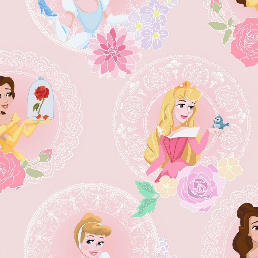 Dječja papirnata tapeta Kids@Home Disney Princeze, 108593, 0,52 x 10 m | Ljepilo besplatno - Djeca