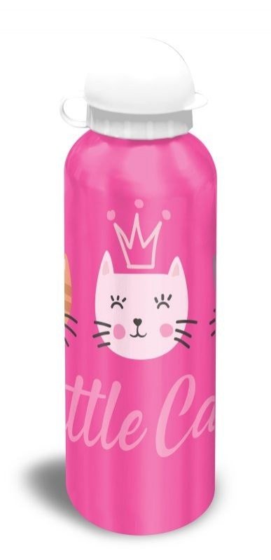 EUROSWAN ALU bočica Mačke ružičaste Aluminij, plastika, 500 ml - boce za vodu