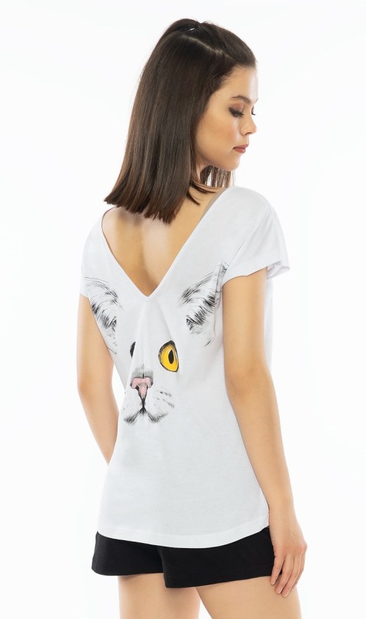 Ženske kratke hlače za pidžame Velika mačka
