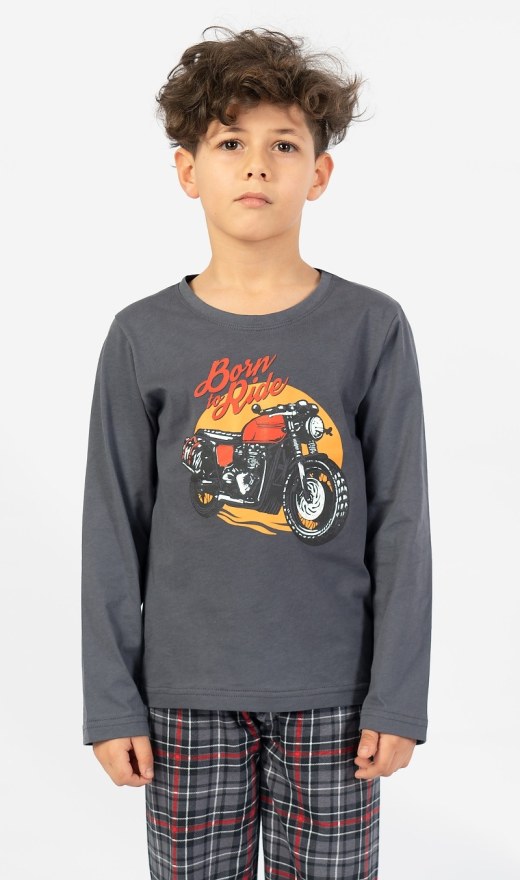 Dječja duga pidžama Motorcycle - Pidžame za dječake s dugim rukavima